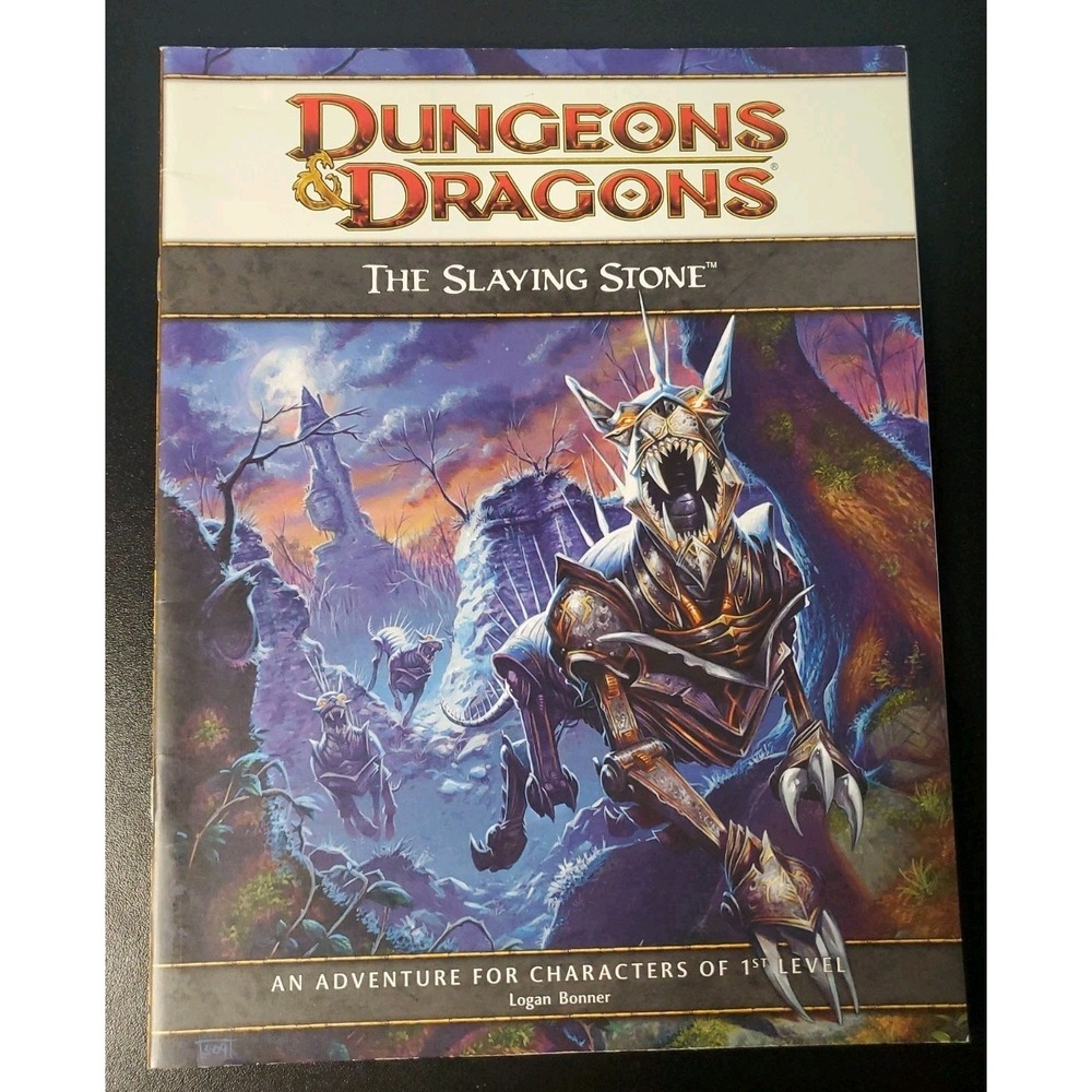 Dungeons & Dragons D & D The Slaying Stone 4e Adventure RPG 1st Print 2010